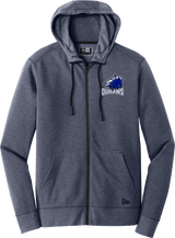 Brandywine Outlaws New Era Tri-Blend Fleece Full-Zip Hoodie