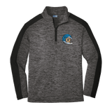 BagelEddi's Youth PosiCharge  Electric Heather Colorblock 1/4-Zip Pullover